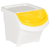 Vidaxl Waste bins with lids Stackable 3 ST PP 78 L White