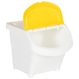 Vidaxl Waste bins with lids Stackable 3 ST PP 78 L White