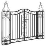 Vidaxl Poort 121x8x100 cm Wrought iron Black