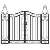 Vidaxl Poort 121x8x100 cm Wrought iron Black