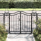 Vidaxl Poort 121x8x100 cm Wrought iron Black