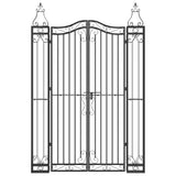 Vidaxl Poort 121x8x180 cm Wrought iron Black