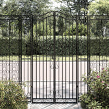 Vidaxl Poort 121x8x180 cm Wrought iron Black
