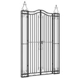 Vidaxl Poort 121x8x200 cm Wrought iron Black