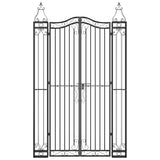 Vidaxl Poort 121x8x200 cm Wrought iron Black