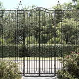 Vidaxl Poort 121x8x200 cm Wrought iron Black