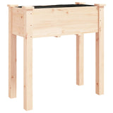 VidaXL Planter with lining 71x37x76 cm solid pinewood