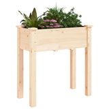 VidaXL Planter with lining 71x37x76 cm solid pinewood