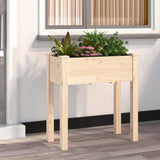 VidaXL Planter with lining 71x37x76 cm solid pinewood