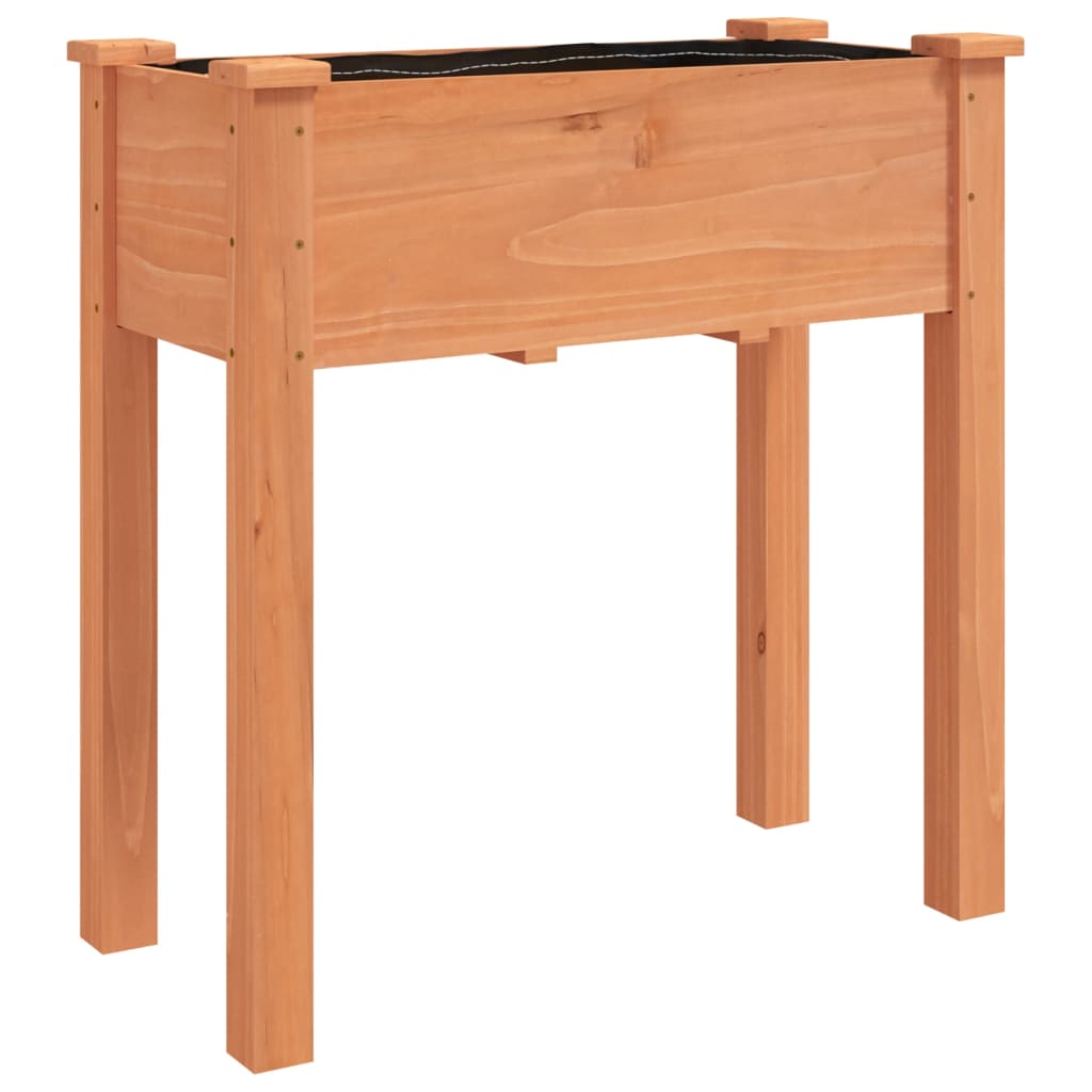 VIDAXL -Pflanzer mit Auskleidung 71x37x76 cm Festkiefernbraun