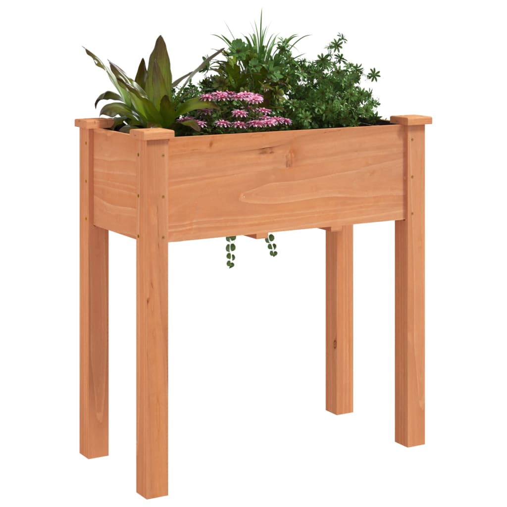 VIDAXL -Pflanzer mit Auskleidung 71x37x76 cm Festkiefernbraun