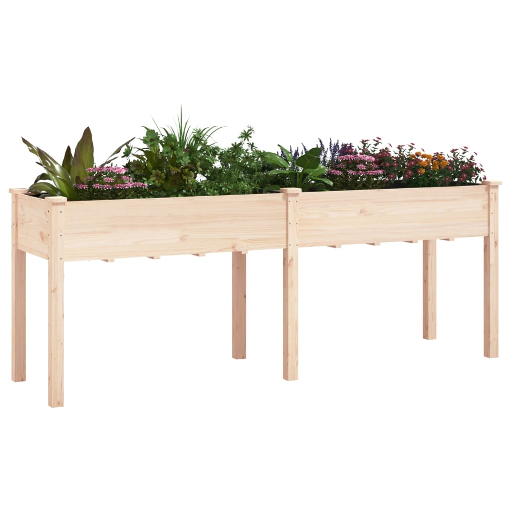 VIDAXL -Pflanzer mit Auskleidung 203x53x76 cm Festkieferholz