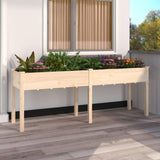 VIDAXL -Pflanzer mit Auskleidung 203x53x76 cm Festkieferholz