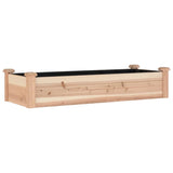 Vidaxl Planter raised with lining 120x45x25 cm Solid pinewood