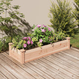 Vidaxl Planter raised with lining 120x45x25 cm Solid pinewood
