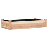 Vidaxl Planter raised with lining 120x60x25 cm solid pinewood