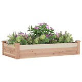 Vidaxl Planter raised with lining 120x60x25 cm solid pinewood