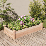 Vidaxl Planter raised with lining 120x60x25 cm solid pinewood