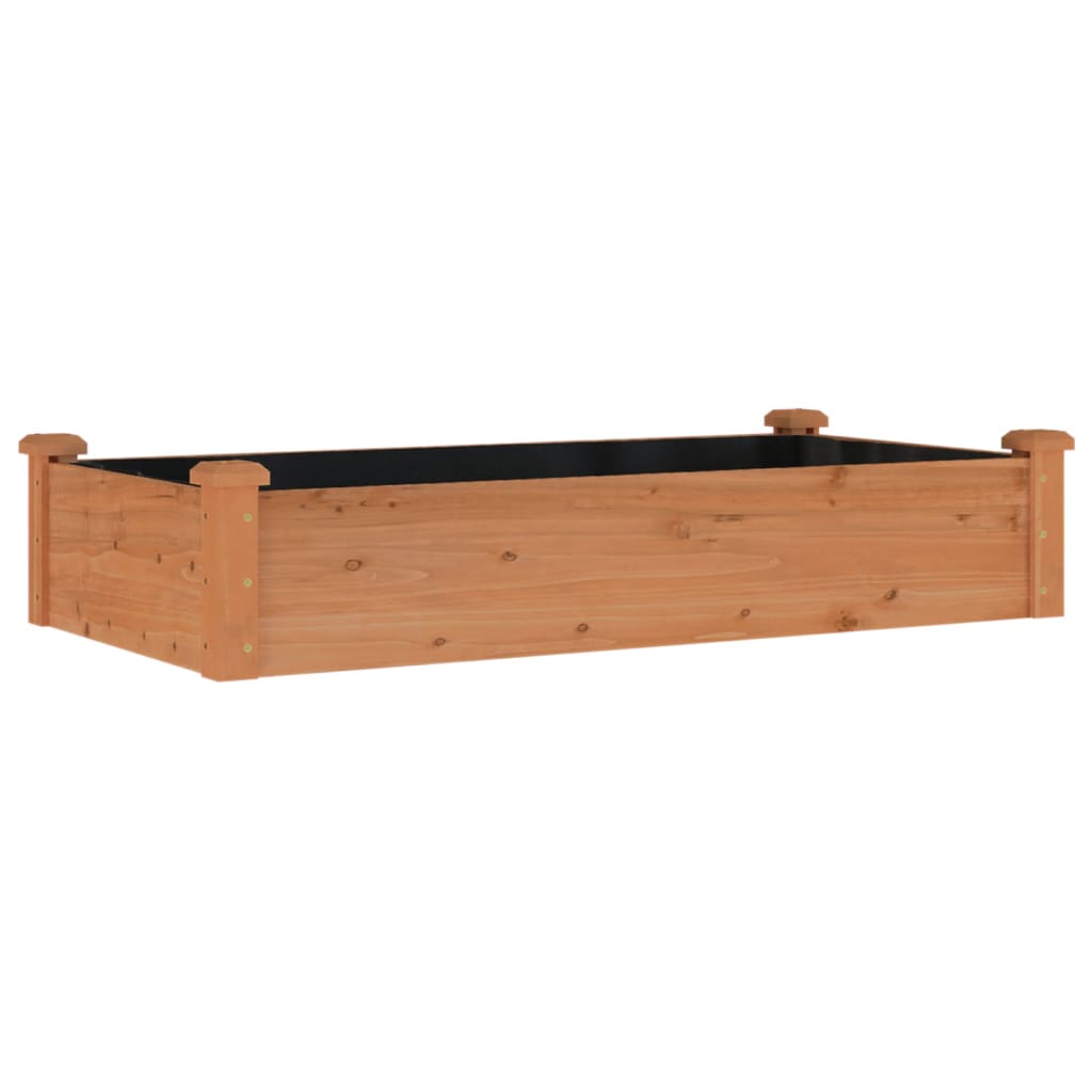 Vidaxl fioriera sollevata con fodera 120x60x25 cm marrone pino marrone