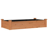 Vidaxl fioriera sollevata con fodera 120x60x25 cm marrone pino marrone