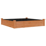 Vidaxl fioriera sollevata con fodera 120x120x25 cm marrone pino marrone