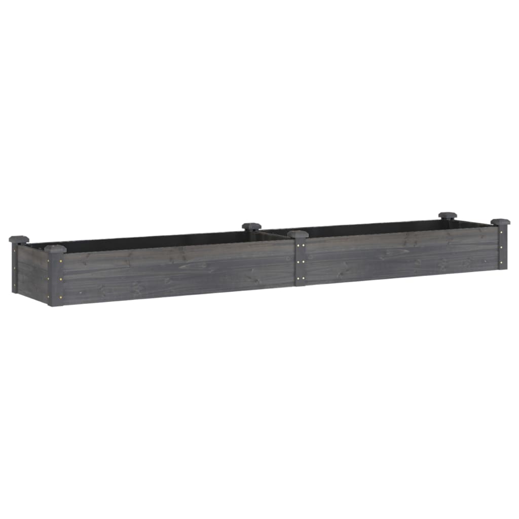 Vidaxl fioriera sollevata con fodera 240x45x25 cm pino -wood