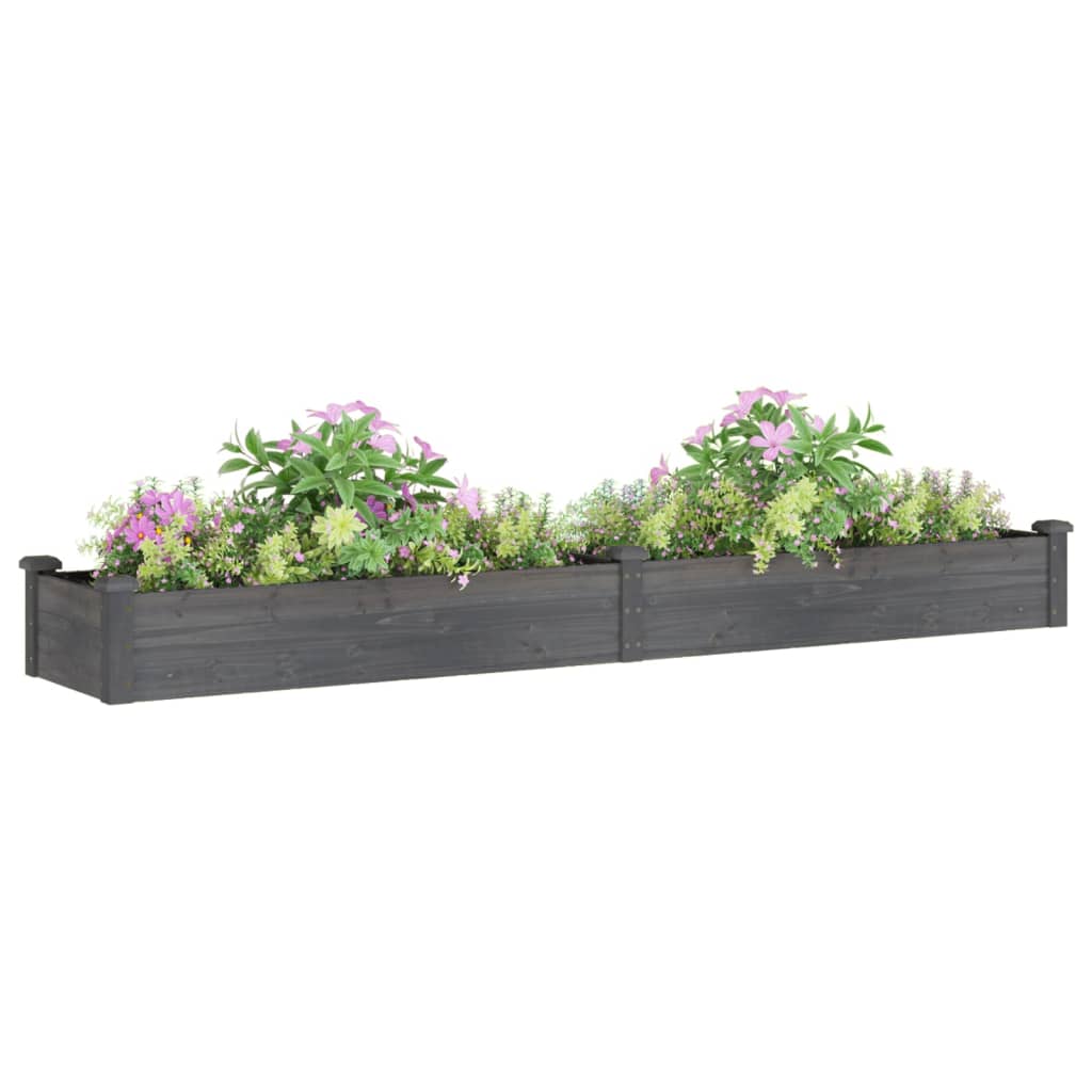 Vidaxl fioriera sollevata con fodera 240x45x25 cm pino -wood