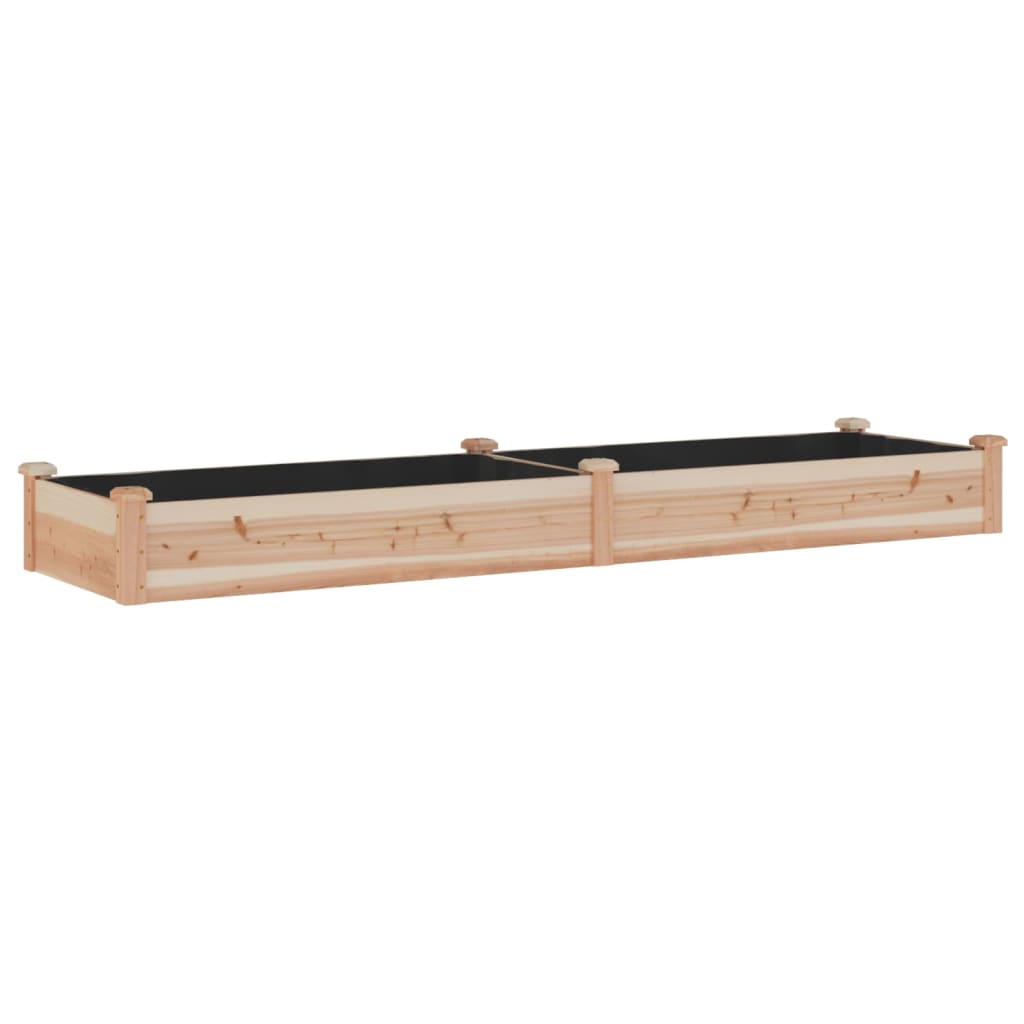 Vidaxl fioriera sollevata con fodera 240x60x25 cm Pineodo solido