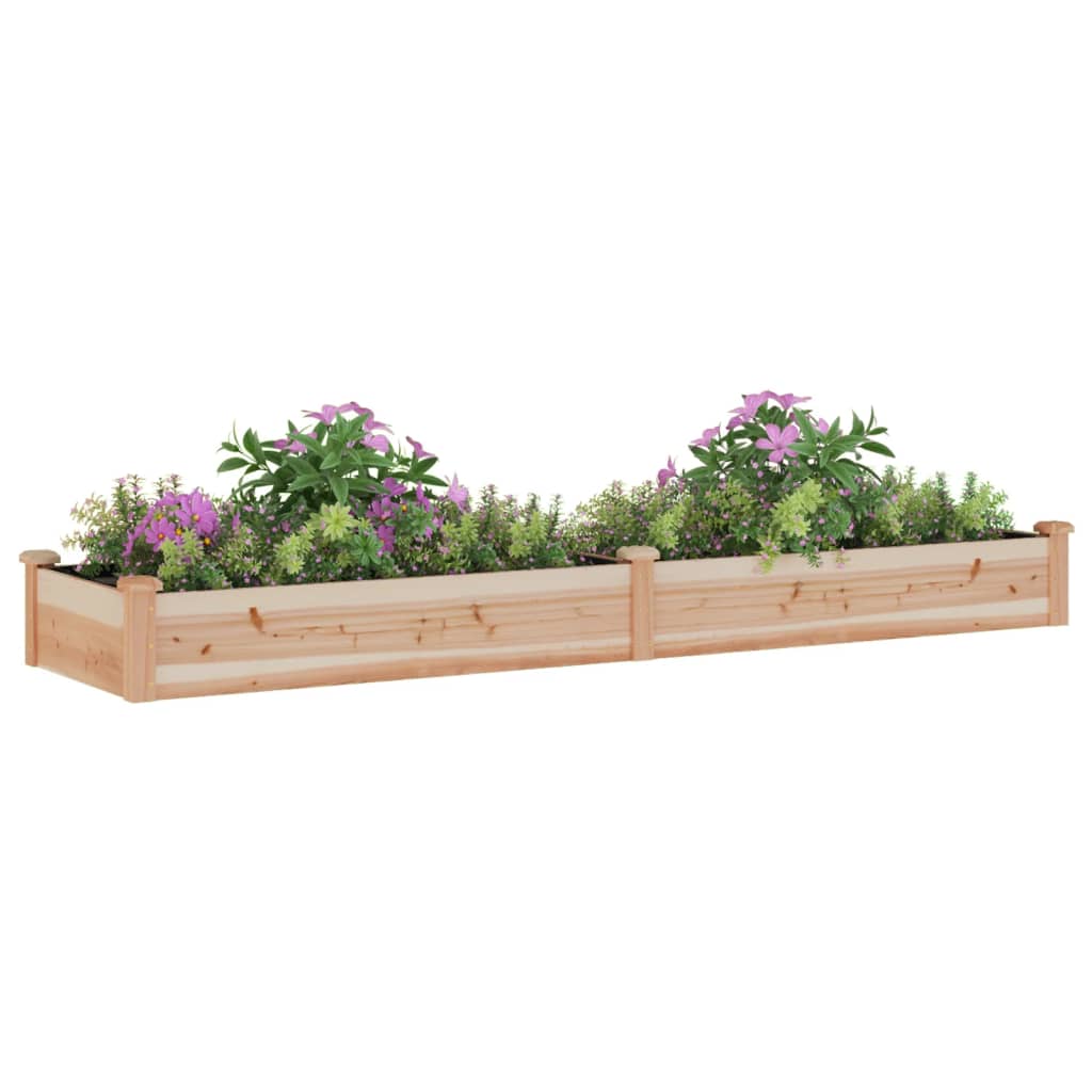 Vidaxl fioriera sollevata con fodera 240x60x25 cm Pineodo solido