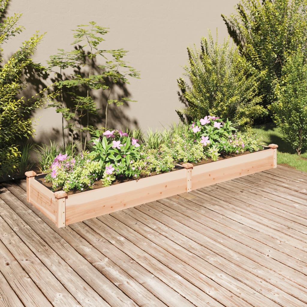 Vidaxl fioriera sollevata con fodera 240x60x25 cm Pineodo solido