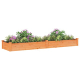 Vidaxl fioriera sollevata con fodera 240x60x25 cm marrone pino