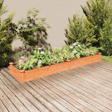 Vidaxl fioriera sollevata con fodera 240x60x25 cm marrone pino