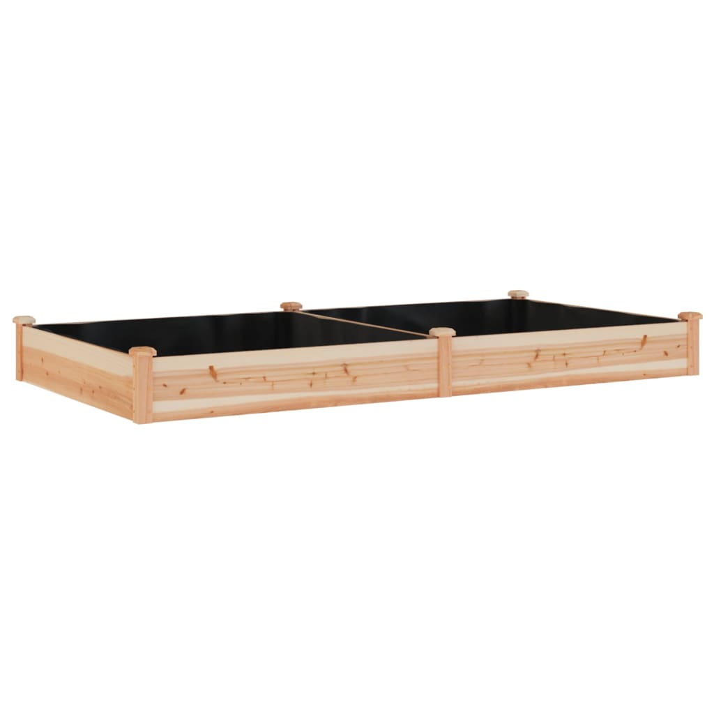Vidaxl Planter raised with lining 240x120x25 cm solid pinewood