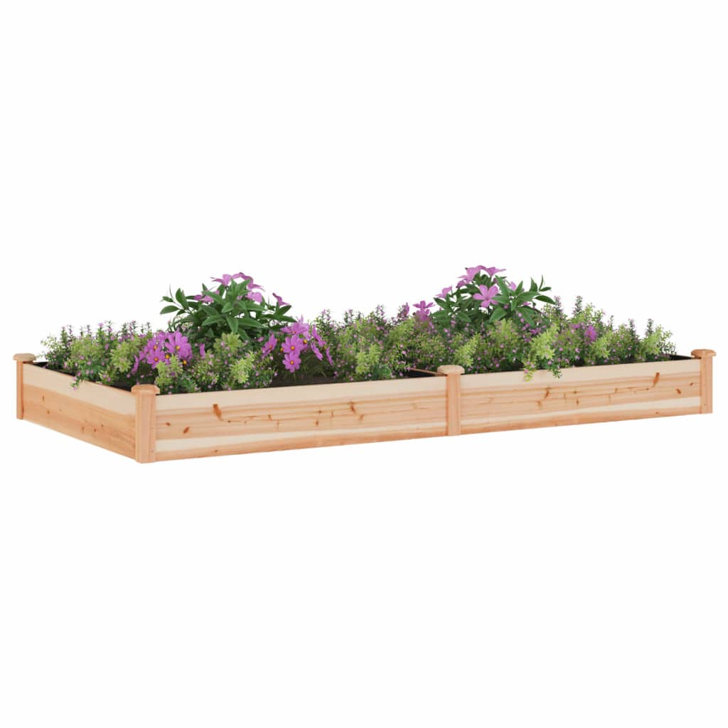 Vidaxl Planter raised with lining 240x120x25 cm solid pinewood