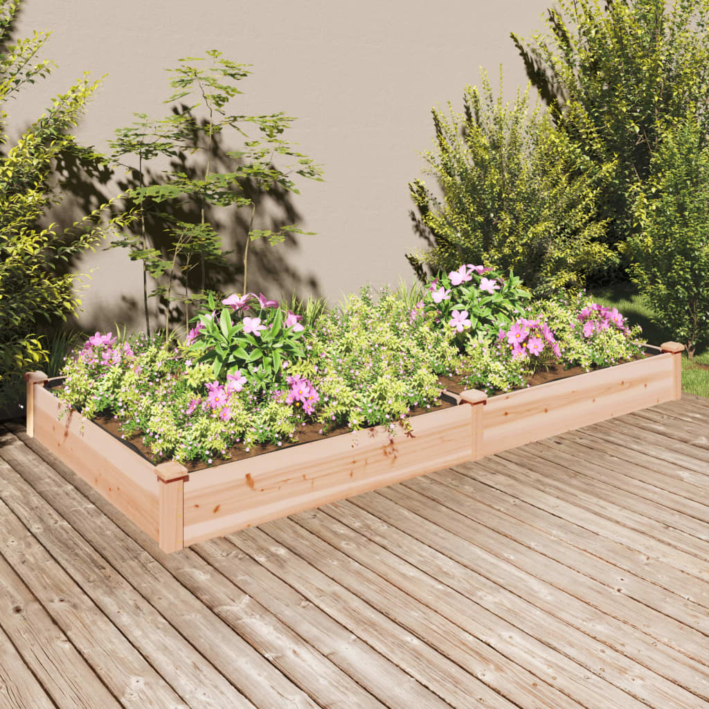 Vidaxl Planter raised with lining 240x120x25 cm solid pinewood