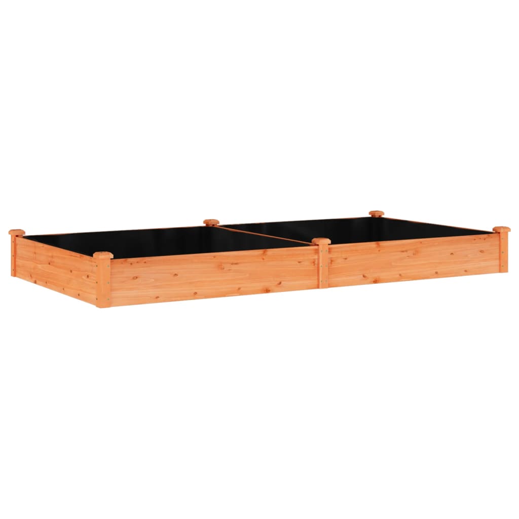 Vidaxl fioriera sollevata con fodera 240x120x25 cm marrone pino marrone