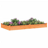Vidaxl fioriera sollevata con fodera 240x120x25 cm marrone pino marrone