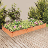 Vidaxl fioriera sollevata con fodera 240x120x25 cm marrone pino marrone