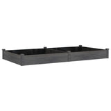 Vidaxl fioriera sollevata con fodera 240x120x25 cm grigio in legno puro