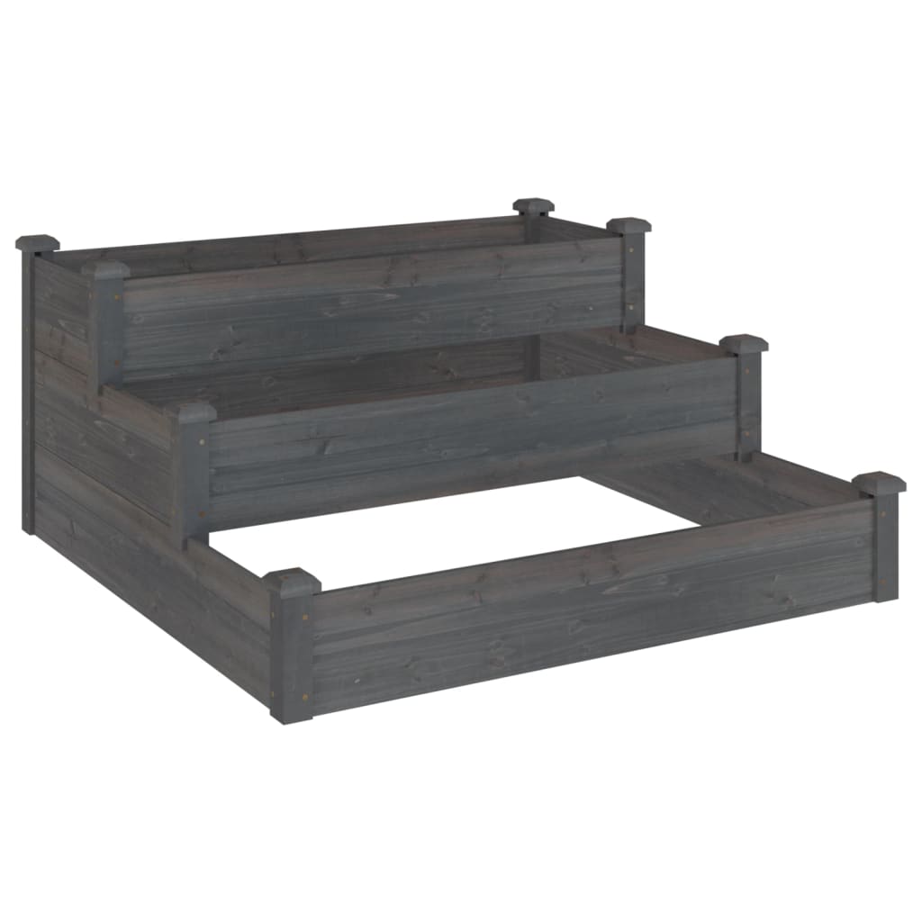 Vidaxl fioriera raccolta 120x120x56 cm grigio pino grigio
