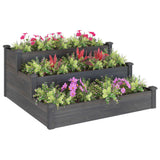 Vidaxl fioriera raccolta 120x120x56 cm grigio pino grigio