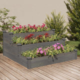Vidaxl fioriera raccolta 120x120x56 cm grigio pino grigio