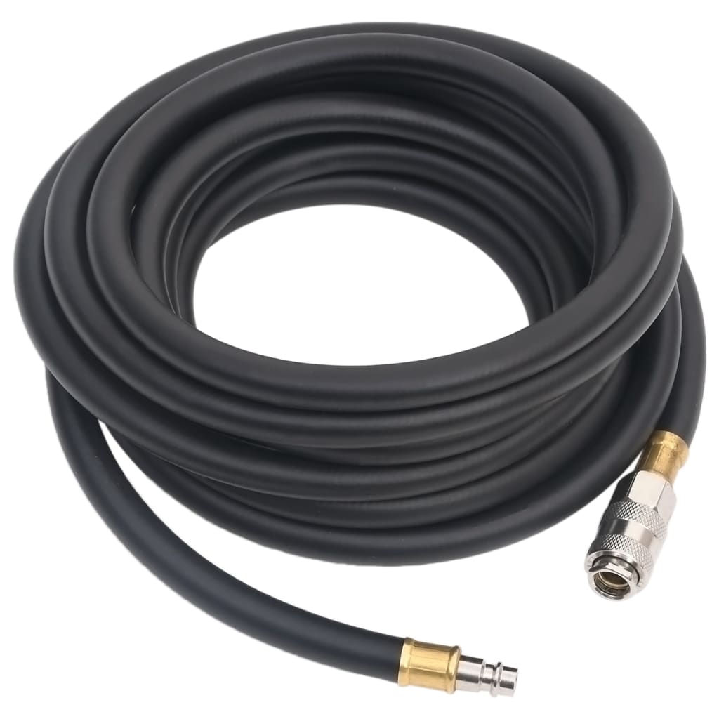 Vidaxl Hose Air Hose Hybrid 0.6 '' 5 m in gomma e PVC nero