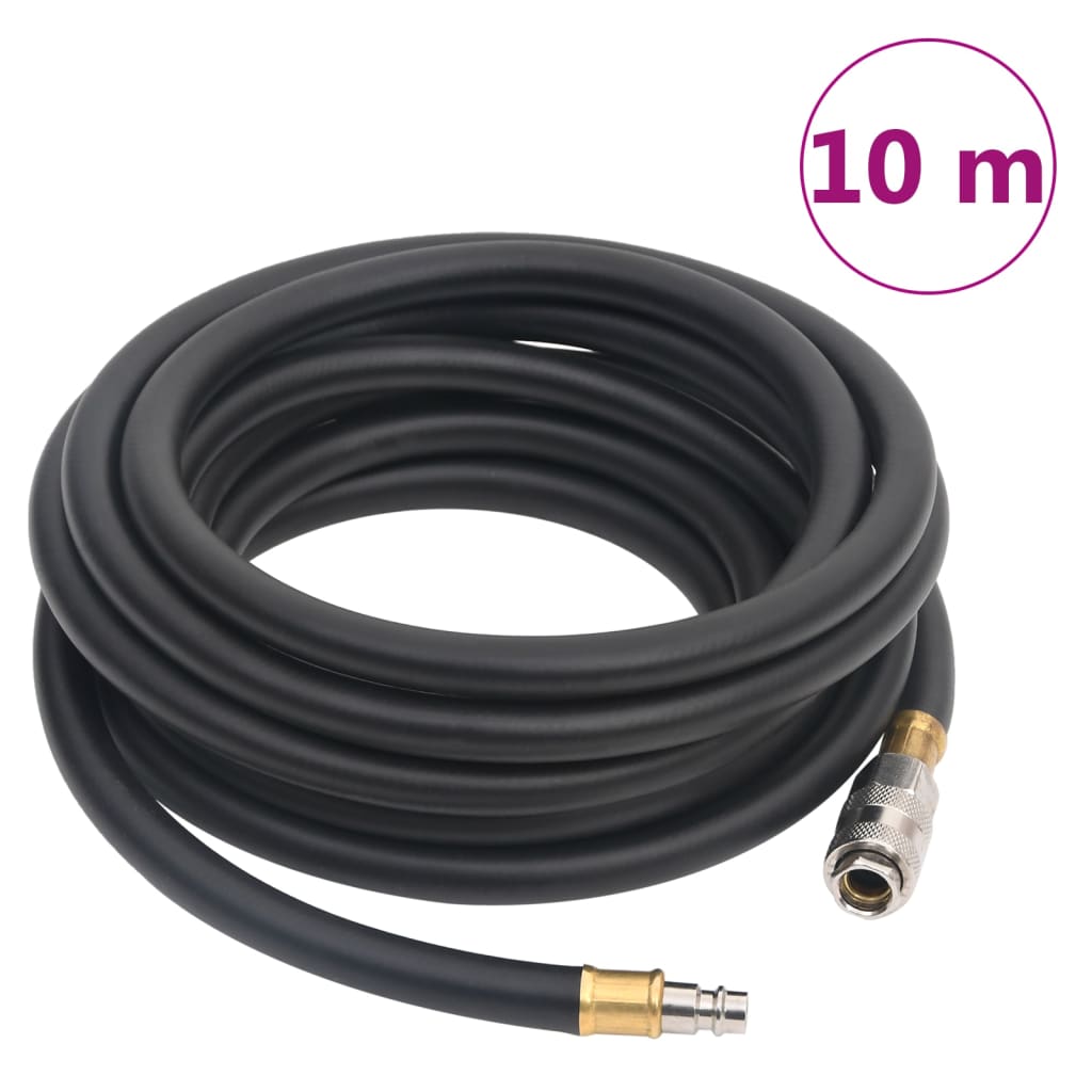 Vidaxl Hose Air Hose Hybrid 0.6 '' 10 m in gomma e PVC nero