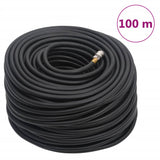 Vidaxl Hose Air Hose Hybrid 0.6 '' 100 m in gomma e PVC nero