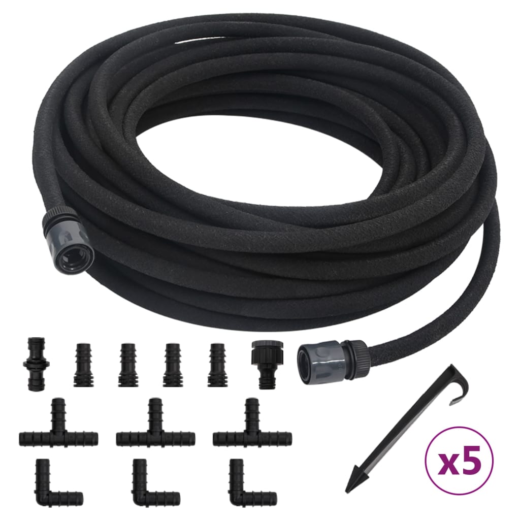 Vidaxl Drip hose 0.6 '' 10 m rubber black
