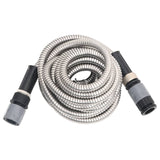 Vidaxl garden hose with spray head 0.6 '' 22.5 m stainless steel silver