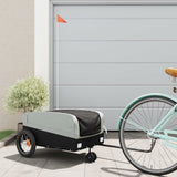 Vidaxl bicycle trailer 30 kg iron black and gray