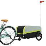 Vidaxl Fahrradanhänger 45 kg Eisen schwarz und grün