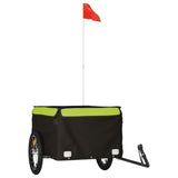 Vidaxl bicycle trailer 45 kg iron black and green